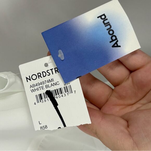 Abound White Asymmetrical Ruffled Cascading Chiffon Cami Size Large - Picture 6 of 12